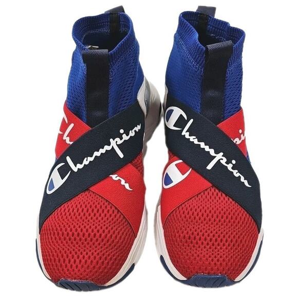 Champion ~Men\'s Size 8.5M~ Blue & Red High Top Shoes.